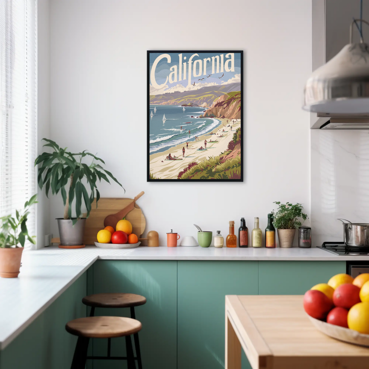 California Beach Vintage Poster
