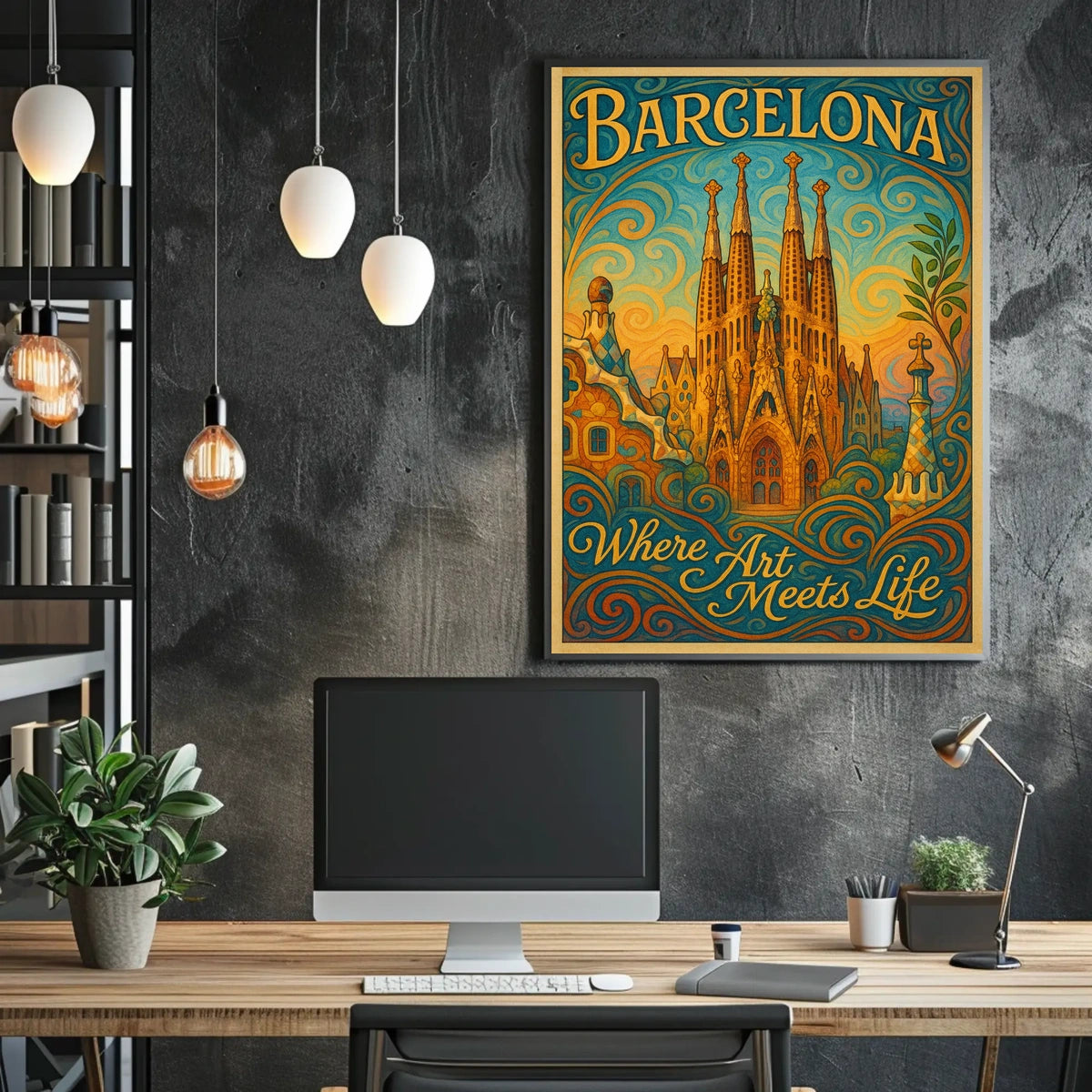 Barcelona Where Art Meets Life Poster