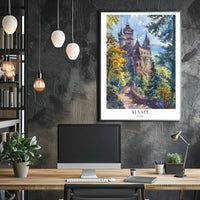 Alsace Castle in Autumn Poster PosterGoat