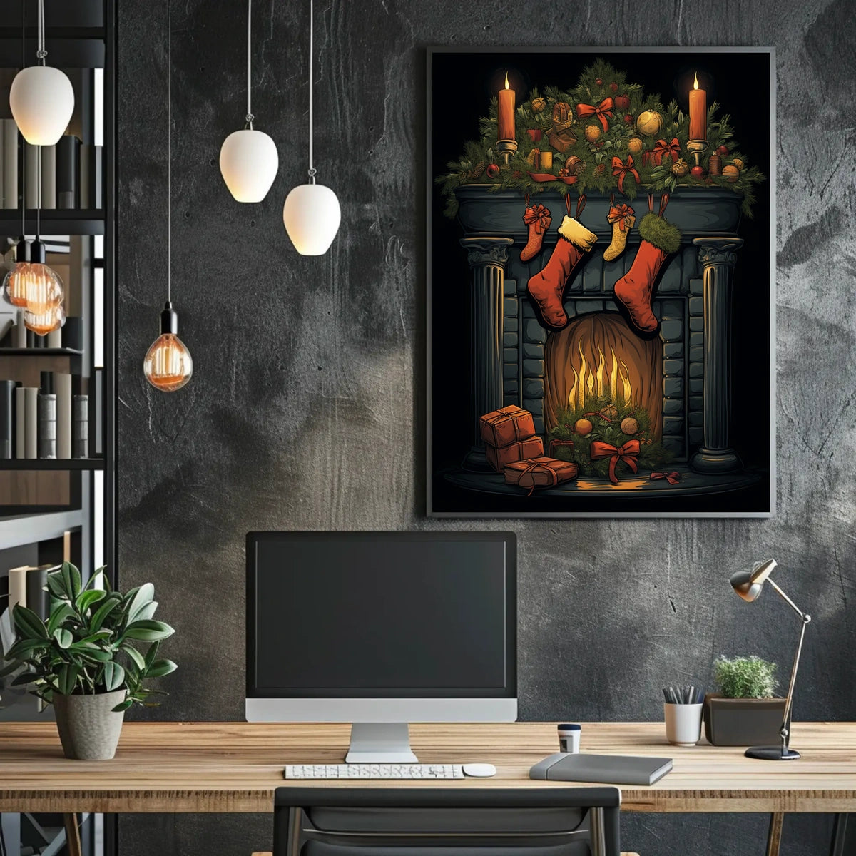 Holiday Hearth Poster