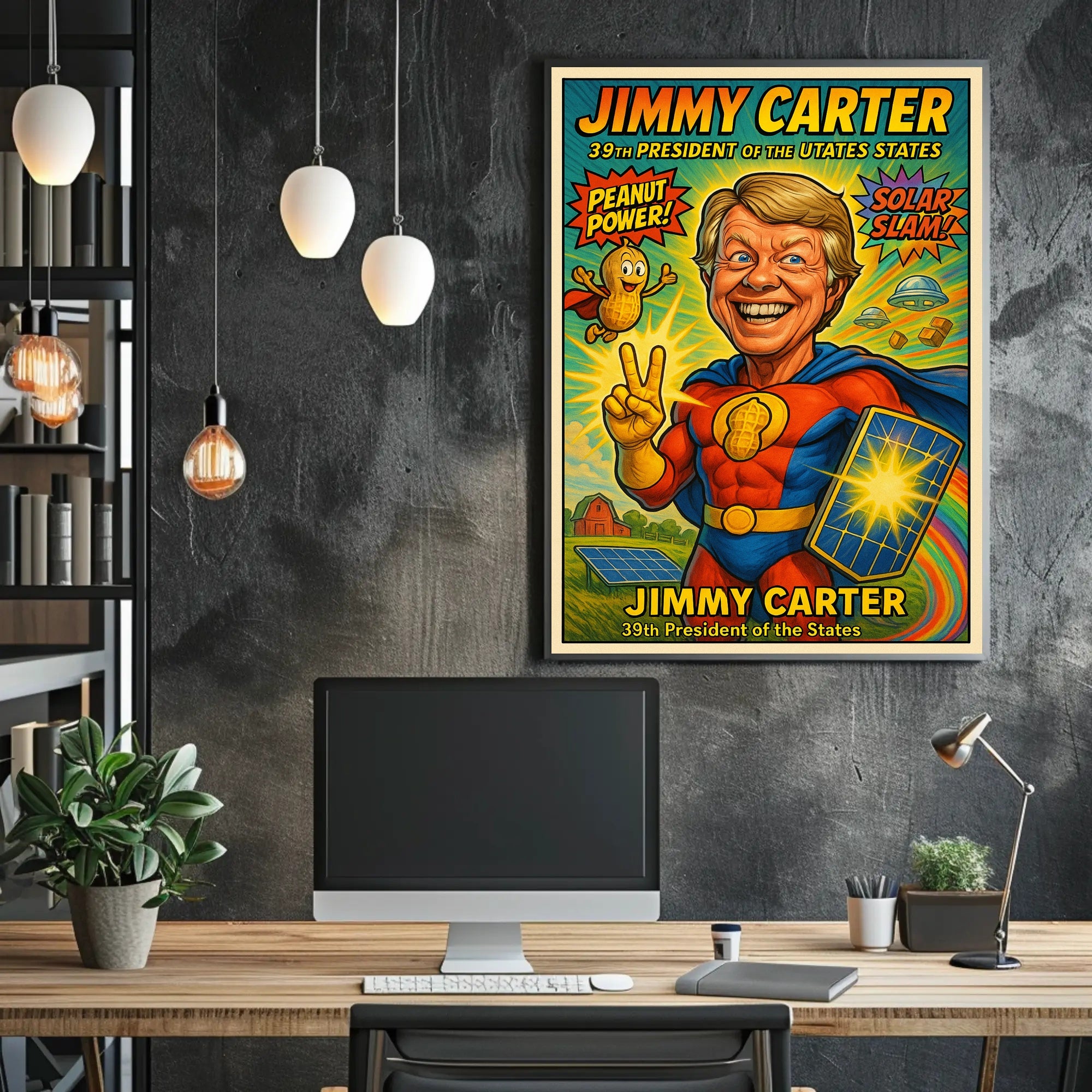 Jimmy Carter Vintage Americana Wall Print PosterGoat