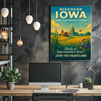 Discover Iowa Where Tradition Meets Progress Poster