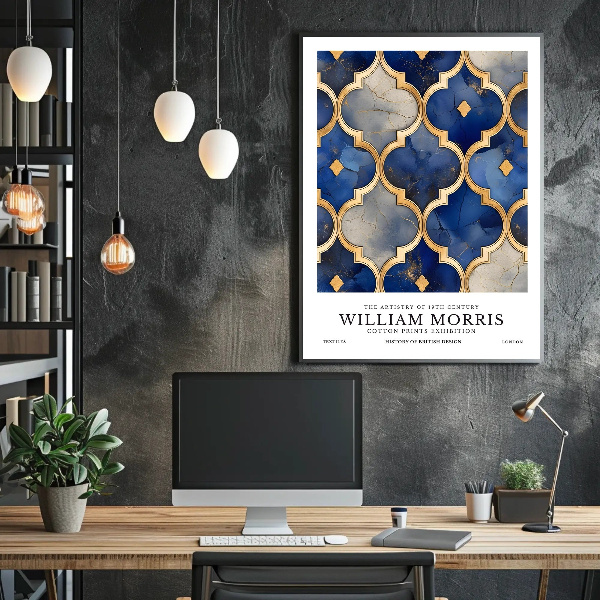 William Morris Cotton Prints Exhibition Poster