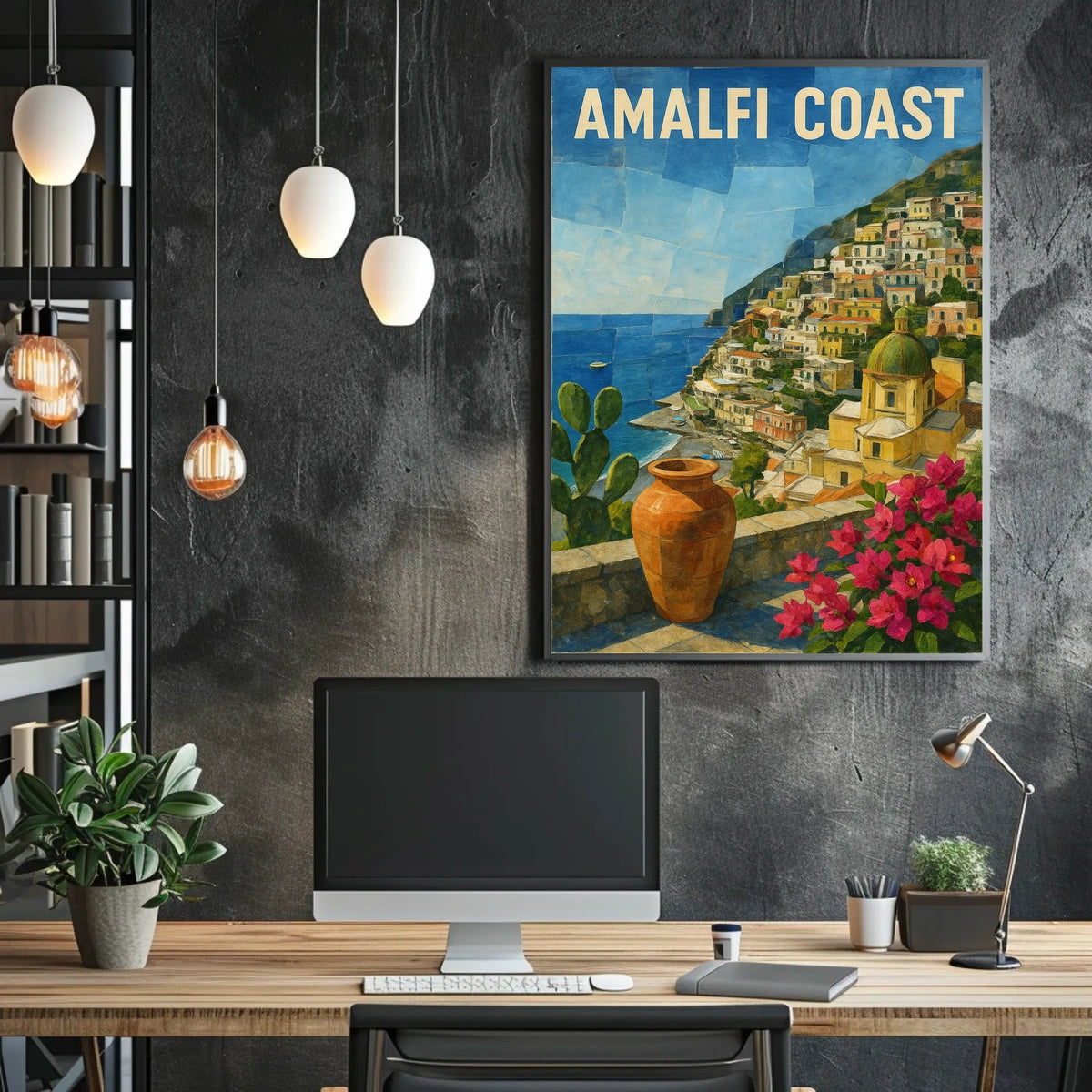 Amalfi Coast Poster 18x24 Coastal Wall Art Decor Vibe