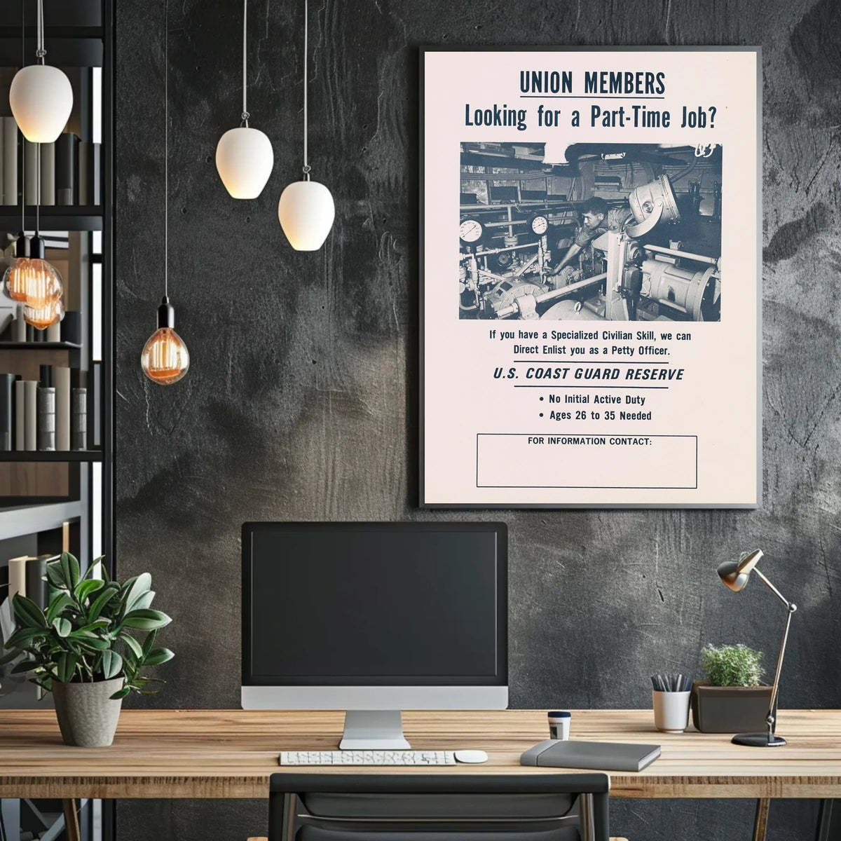 U.S. Coast Guard Reserve Vintage Recruitment Poster