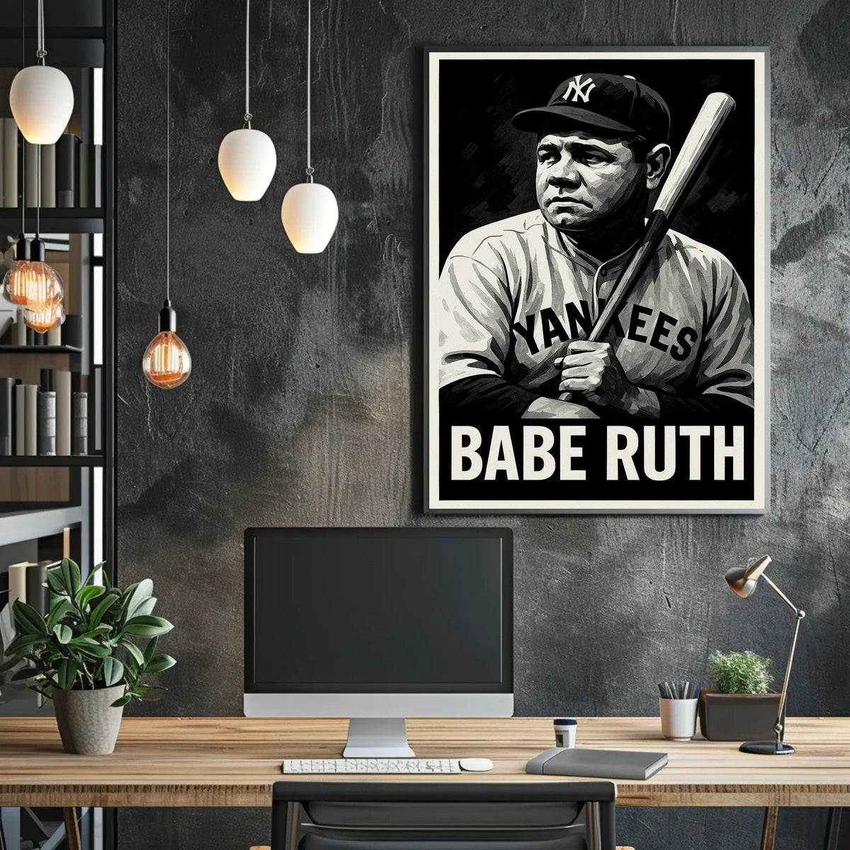 Babe Ruth Legendary Baseball Icon Poster