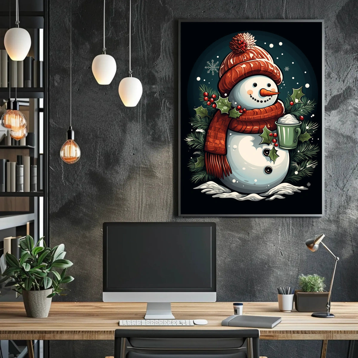 Festive Snowman Delight Poster