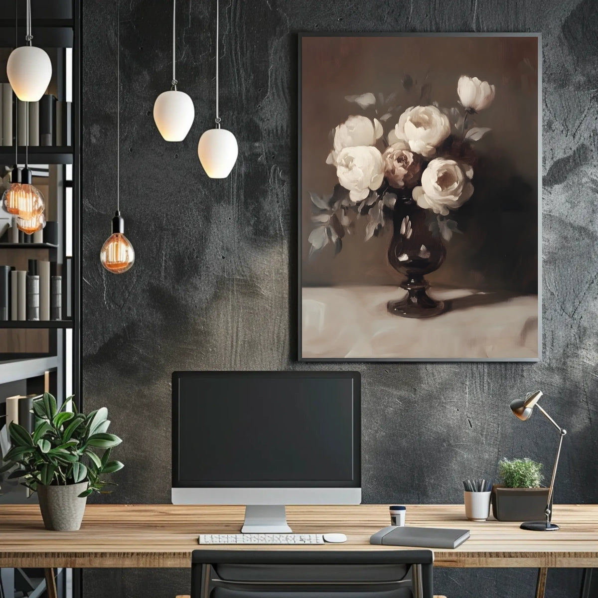 Elegant Floral Still Life Poster