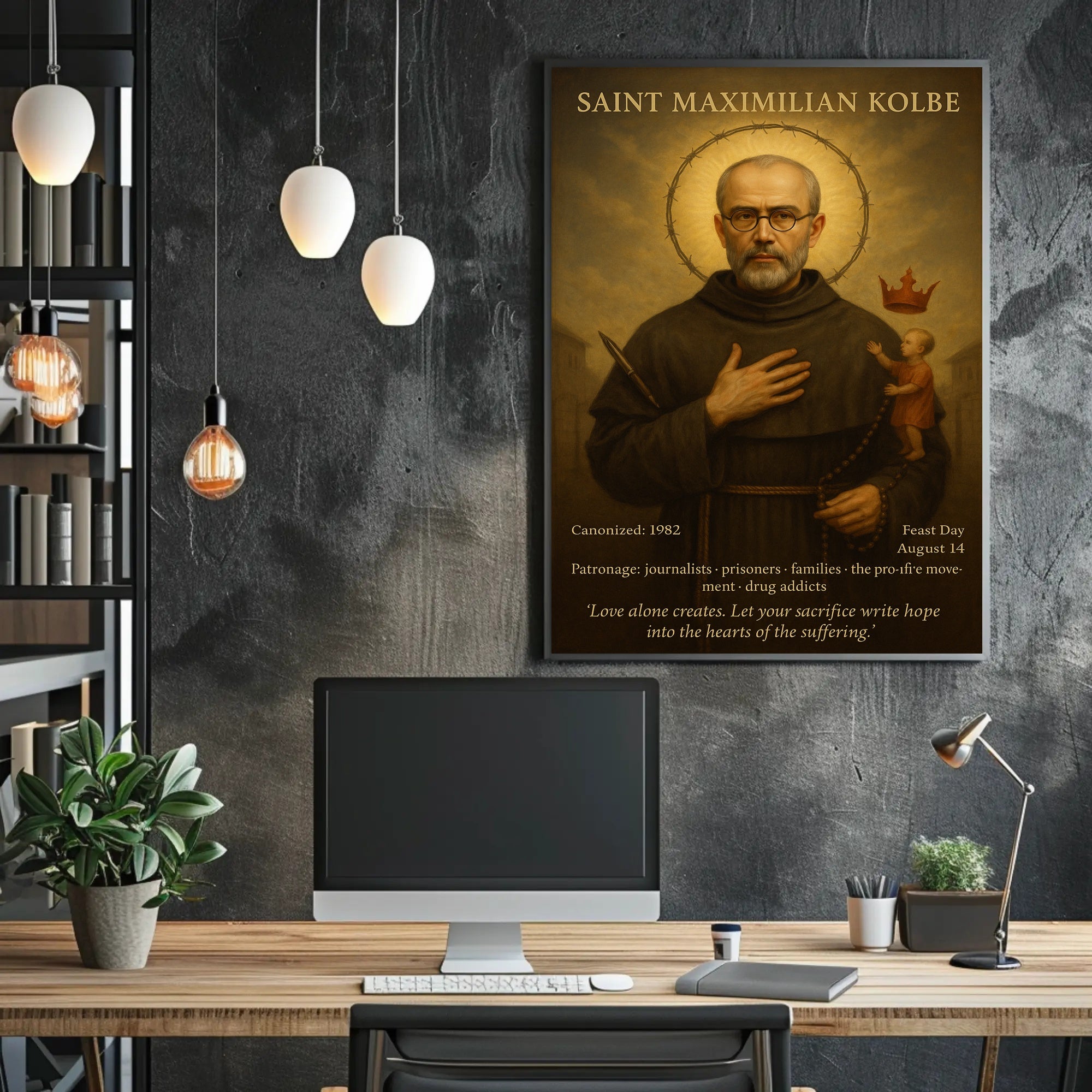 Saint Maximilian Kolbe Religious Reverence Poster