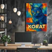 Korat Cat Art Poster