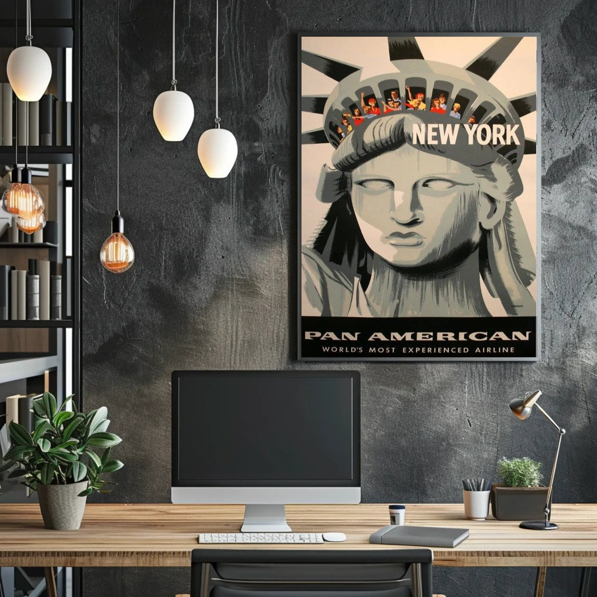 New York Adventure Pan American Poster Vintage Wall Art