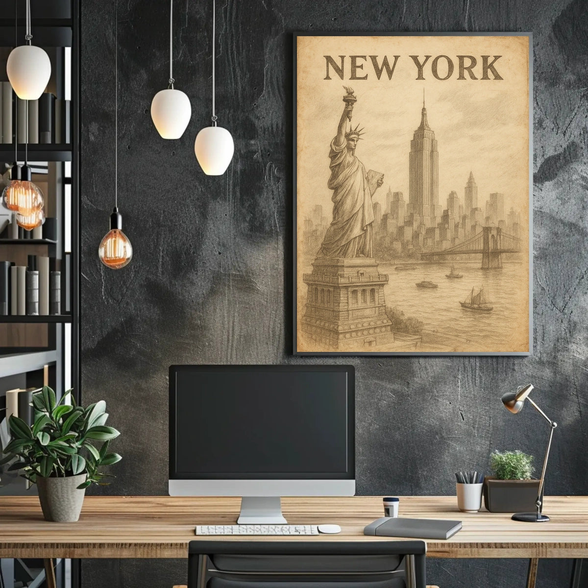 New York City Landmarks Poster
