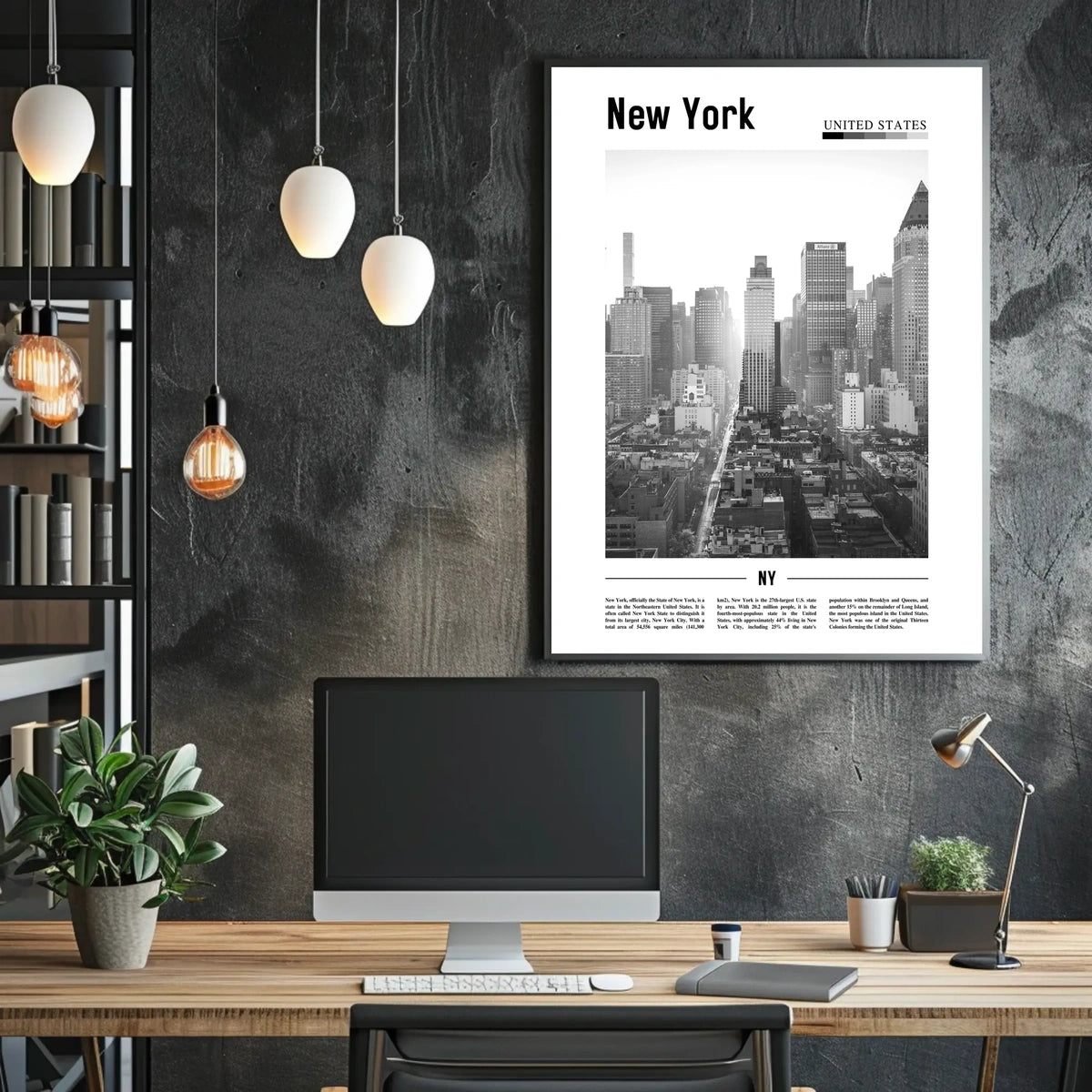 Iconic New York City Skyline Poster Classic Wall Art