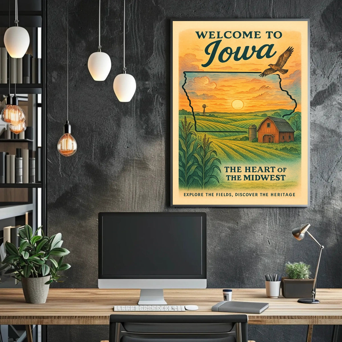 Welcome to Iowa The Heart of the Midwest Poster