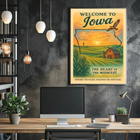 Welcome to Iowa The Heart of the Midwest Poster