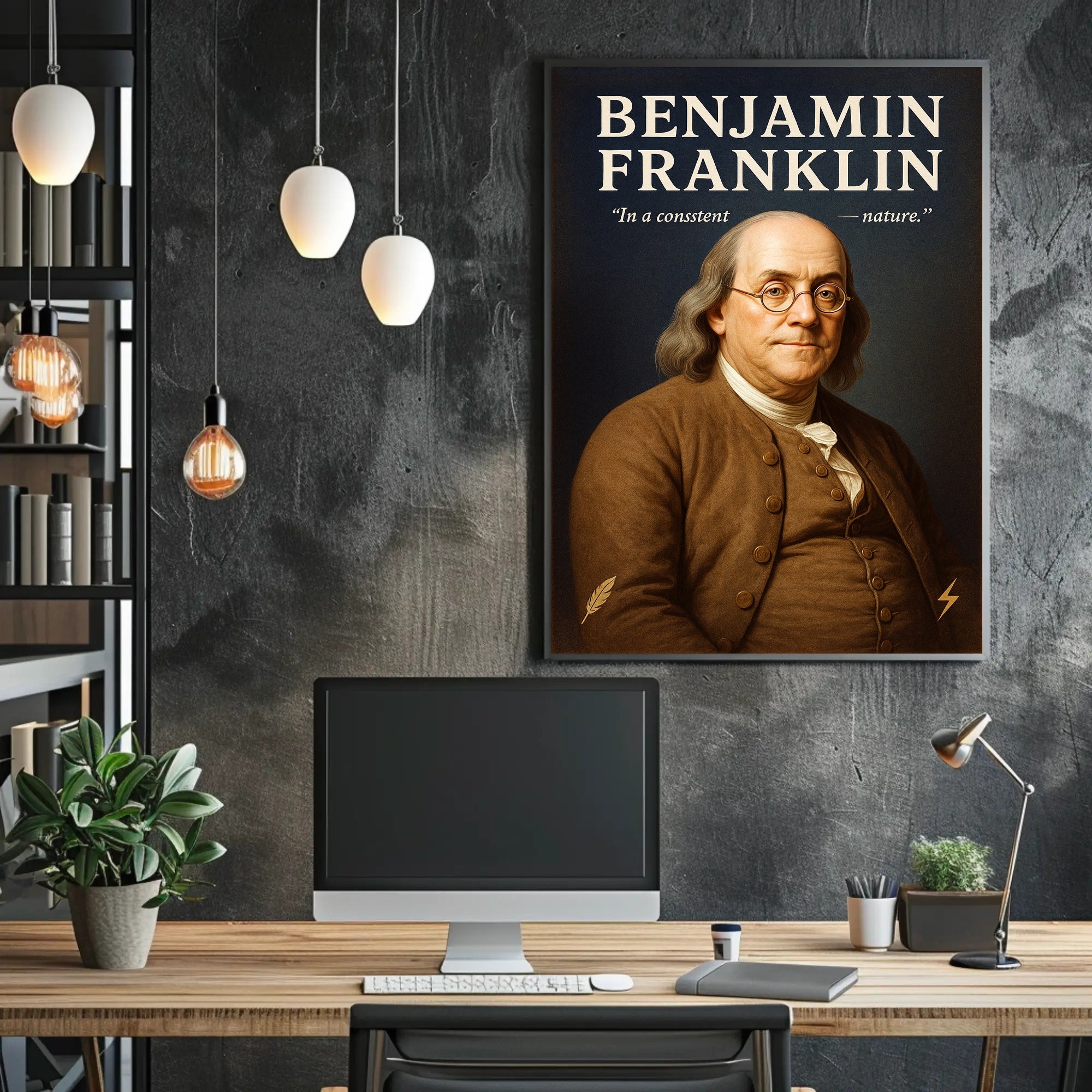 Benjamin Franklin Statesman and Inventor Poster PosterGoat