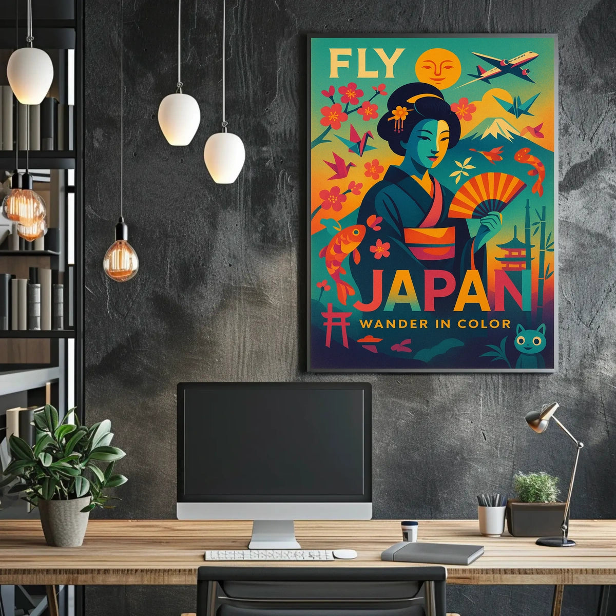 Fly Japan Wander In Color Poster