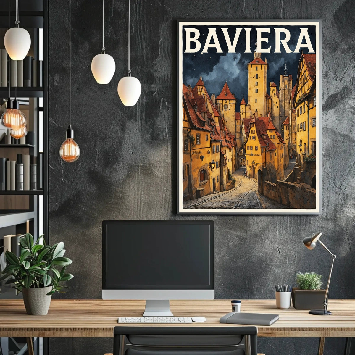 Baviera Enchanting Medieval Town Poster