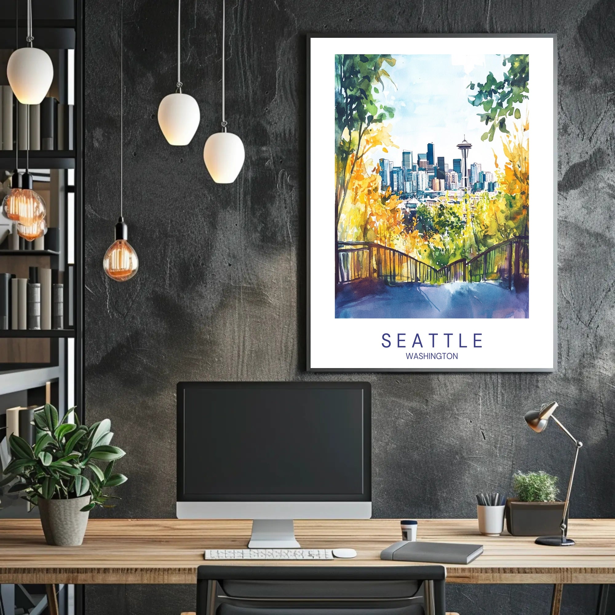 Seattle Skyline Poster PosterGoat