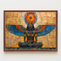 Ancient Egyptian Deity with Symbolic Wings Poster