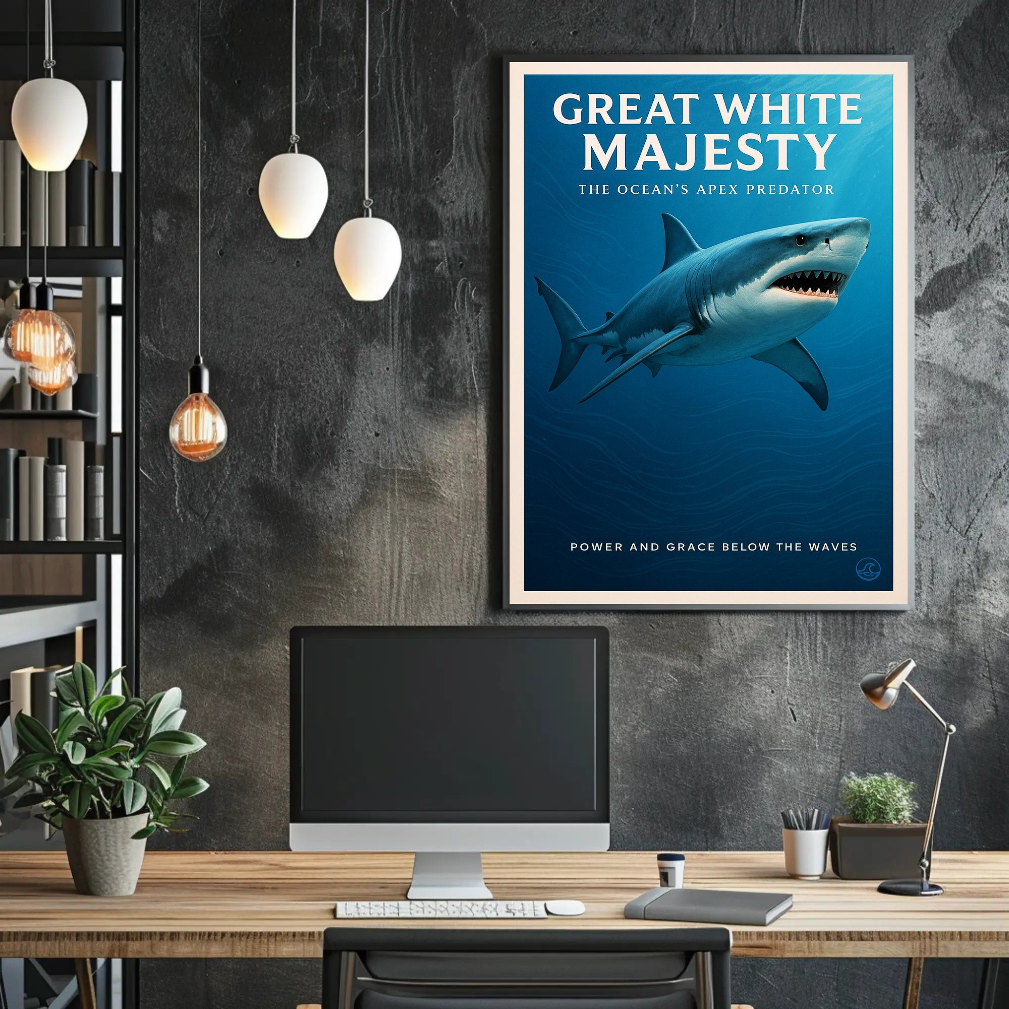 Great White Majesty Poster PosterGoat