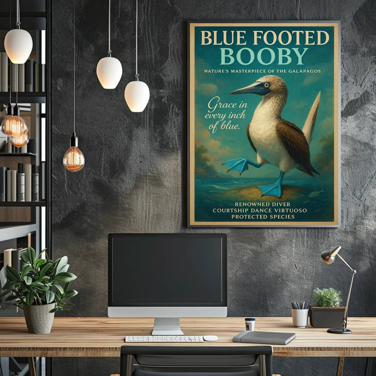 Blue Footed Booby Natures Masterpiece Poster