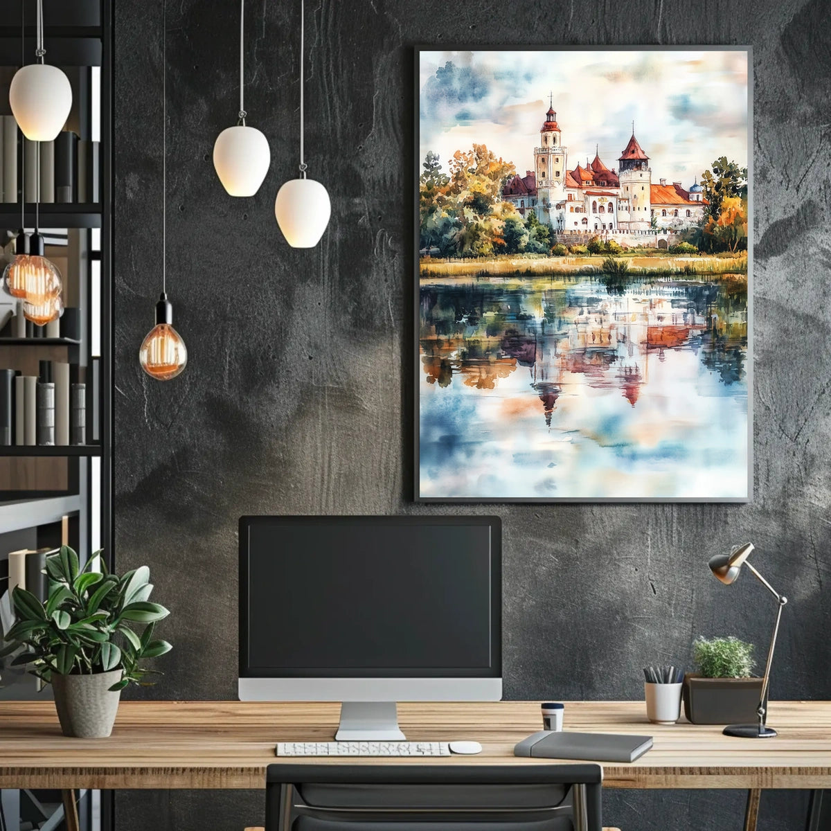 Belarus Mir Castle Reflection View Poster