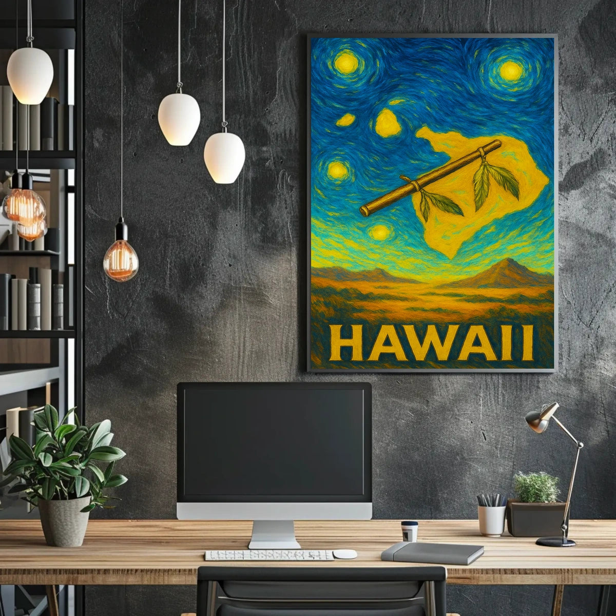 Hawaii Starry Night Poster