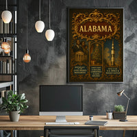 Alabama A Historical and Cultural Tribute Poster