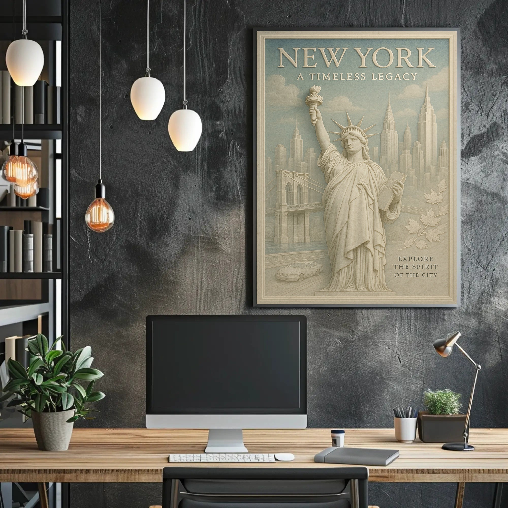 New York City Poster Vintage Elegance Travel Wall Art