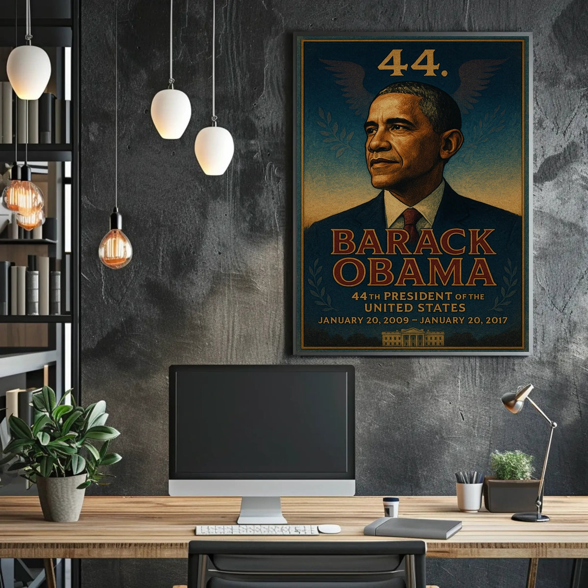 Barack Obama's iconic 44th Presidential portrait poster