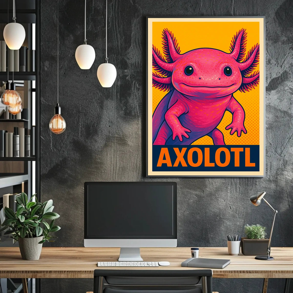 Axolotl Pop Art Poster