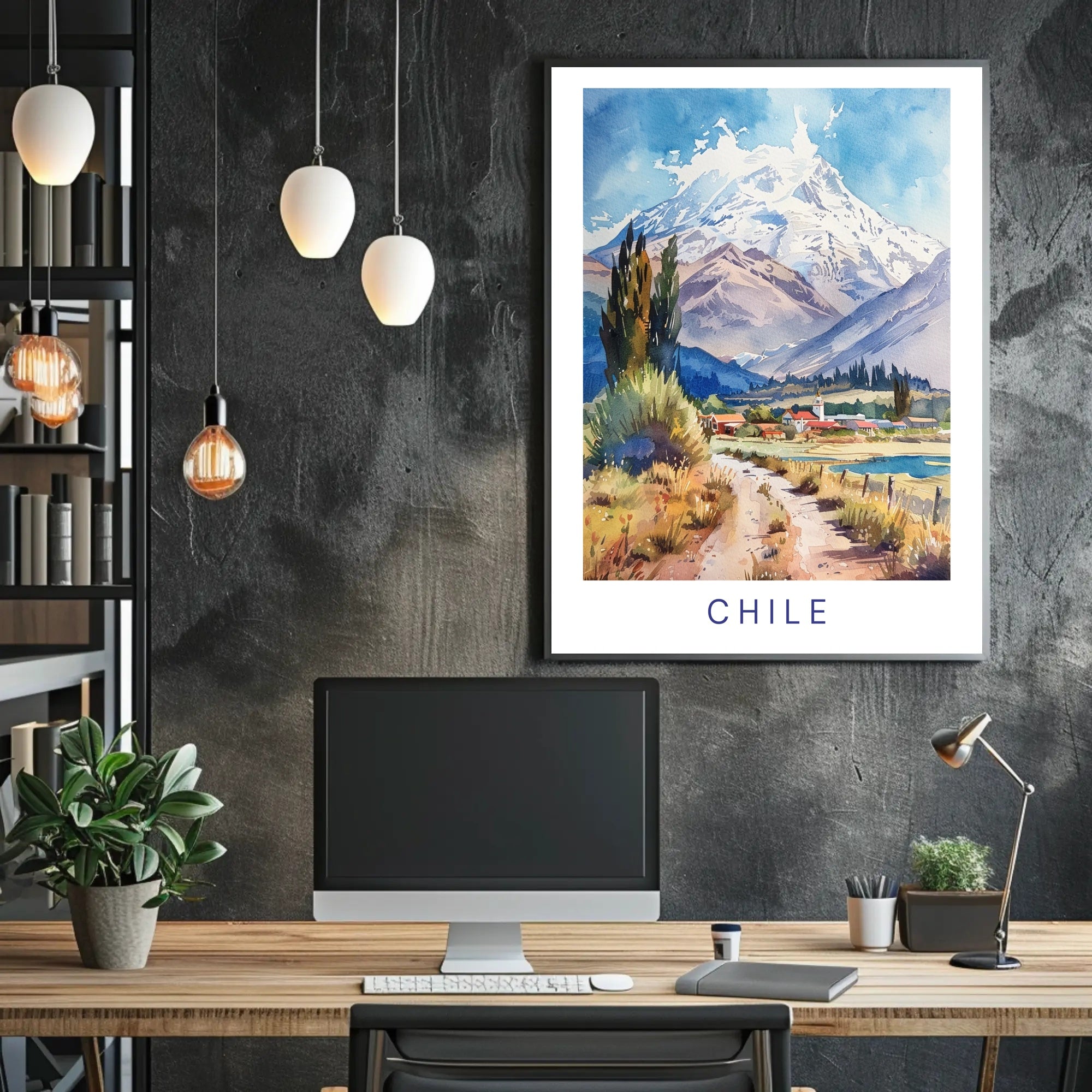 Majestic Andes Mountain Landscape Travel Poster PosterGoat