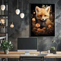 Enchanted Forest Guardian Whimsical Fox Lovers Poster