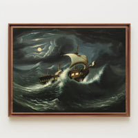 Dramatic Sailing Adventure Under Moonlit Skies Poster