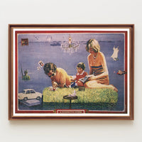 Surreal Family Scene Poster