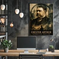 Chester A. Arthur 21st President of the United States Double Exposure Poster