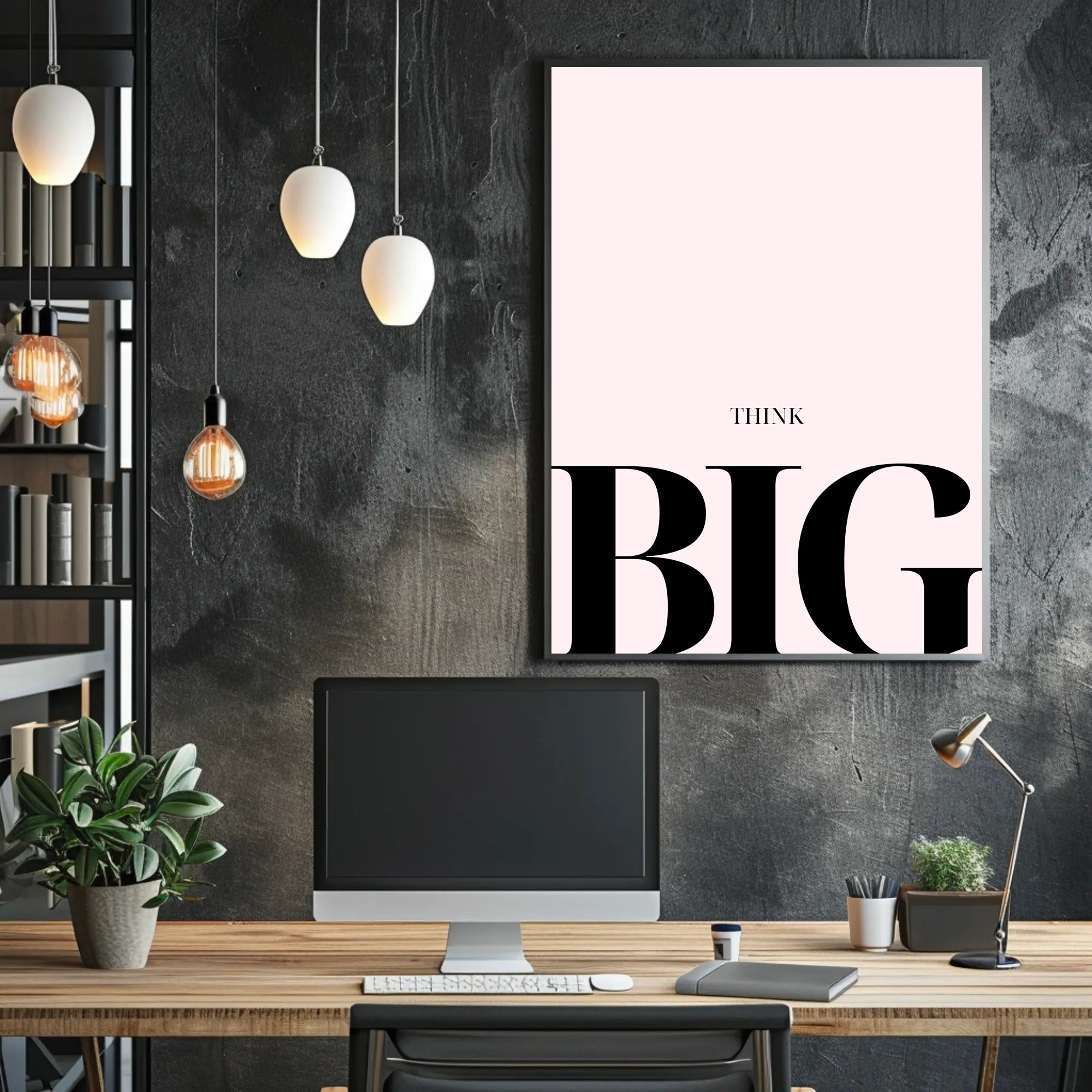 THINK BIG Minimalist Motivational or Quote Poster PosterGoat
