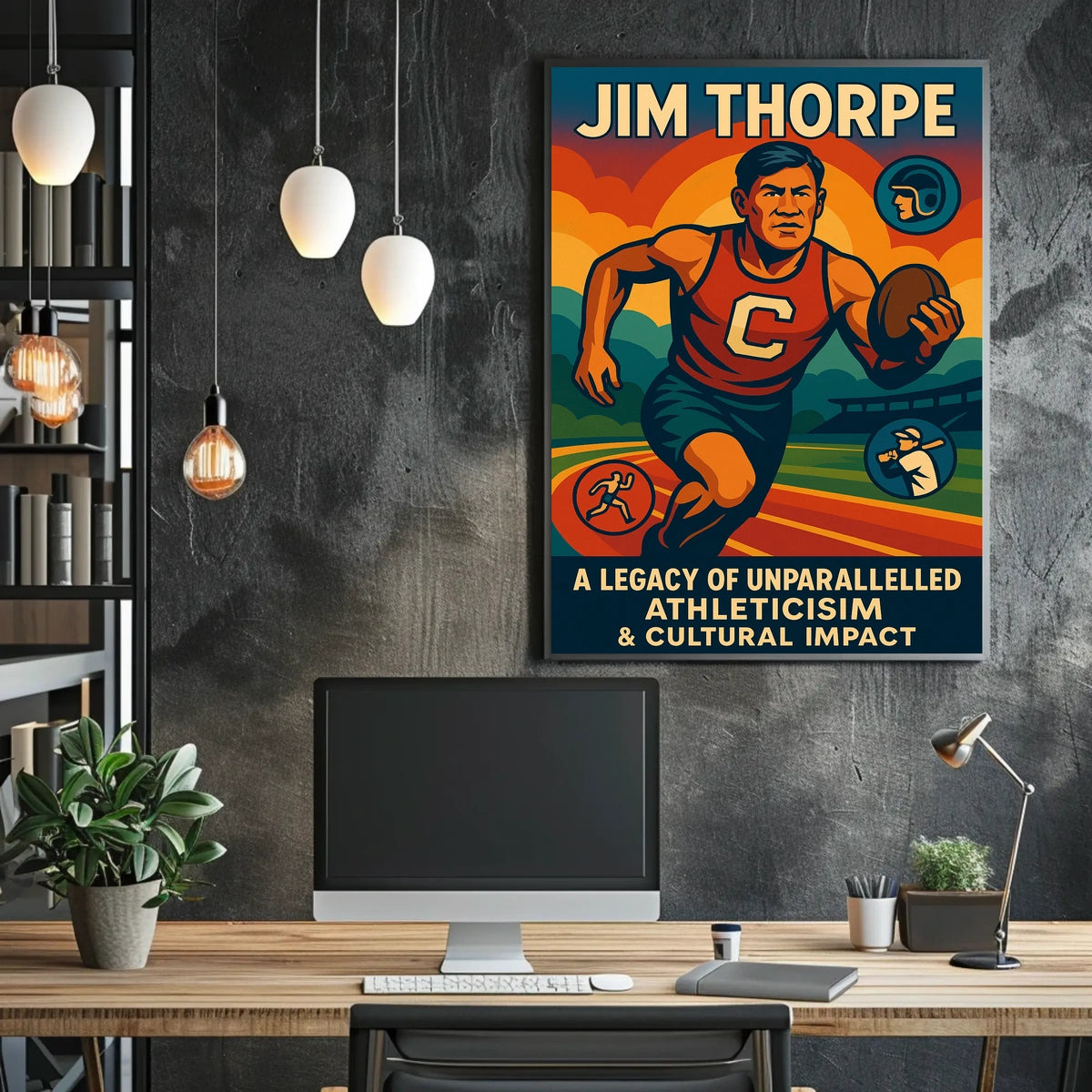 Celebrating a Sports Legend Jim Thorpe Poster