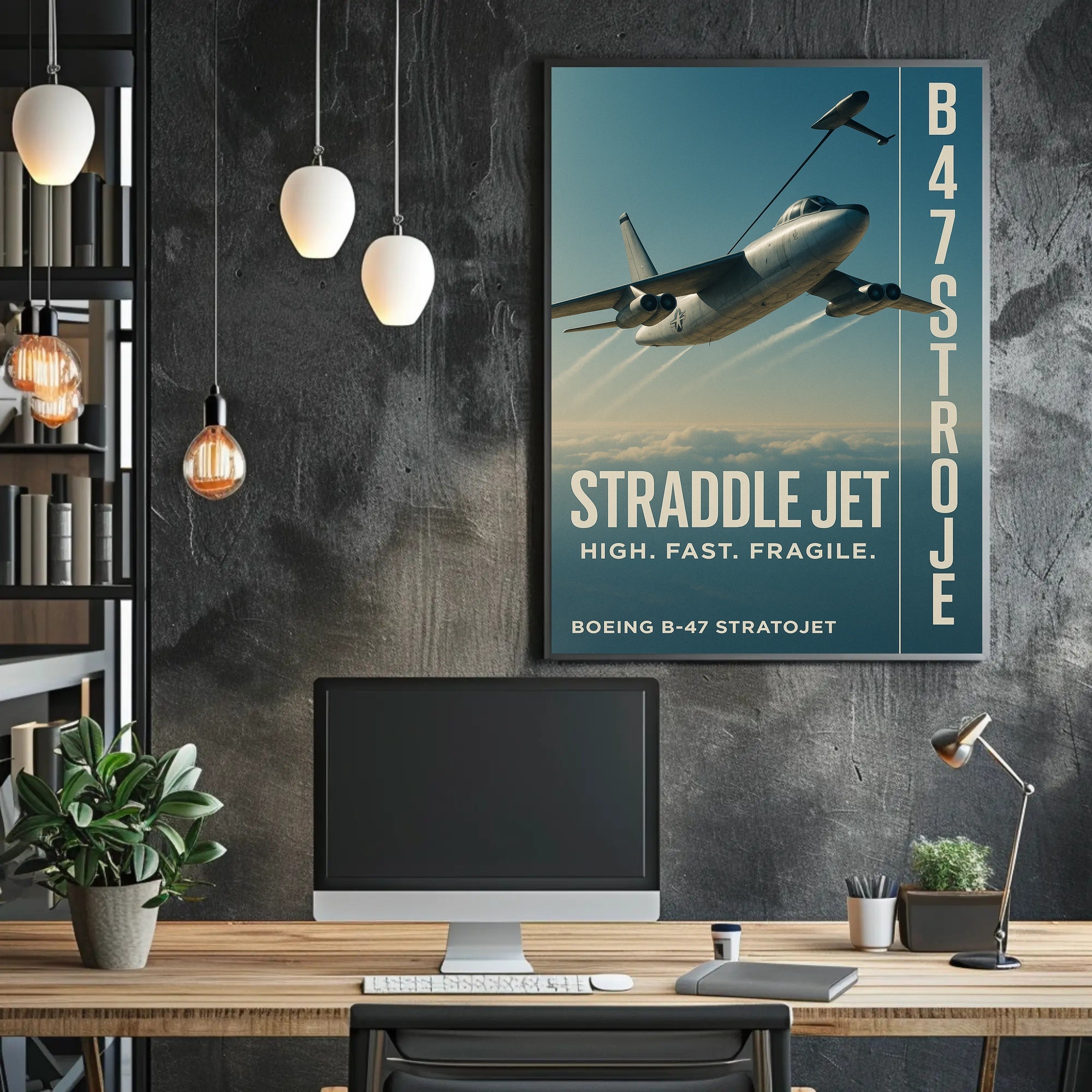 B-47 Stratojet Flying Military Art Print - Poster