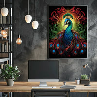 Majestic Peacock Art Poster