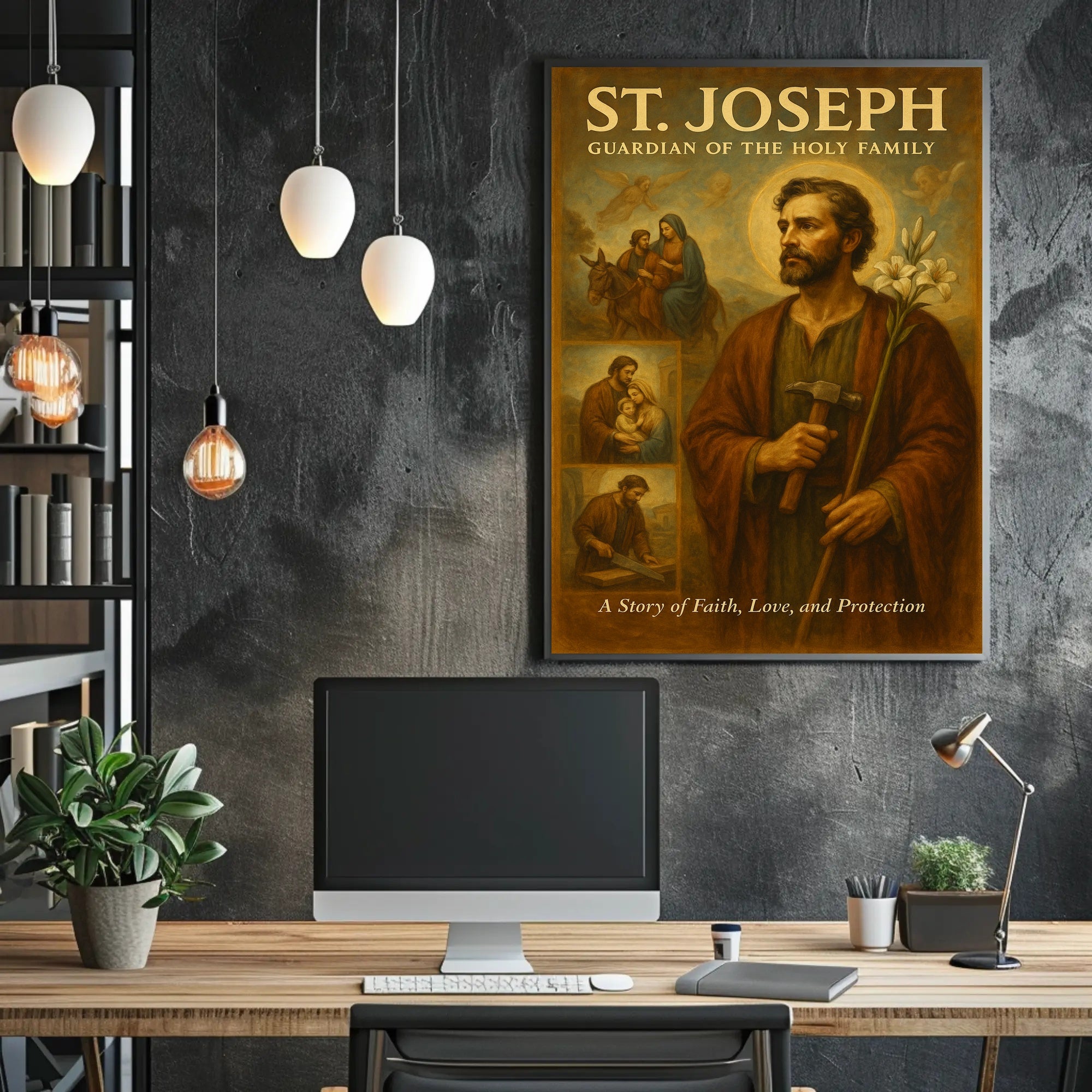 St. Joseph Guardian of the Holy Family Poster PosterGoat