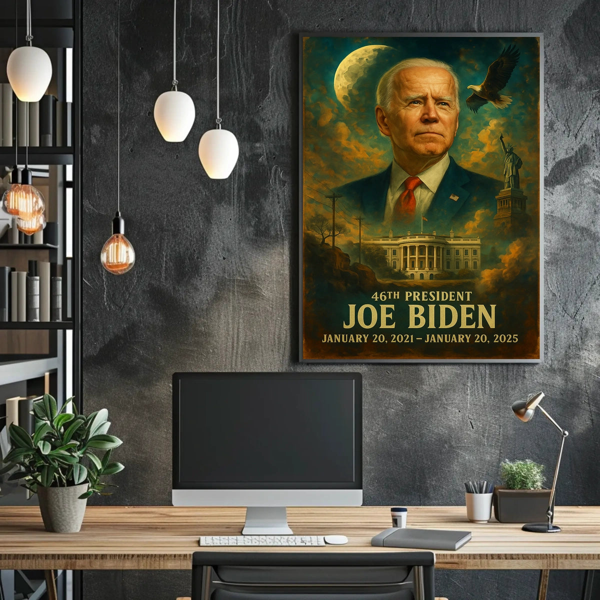 Joe Biden Portrait Neoclassical Realism Patriotic Poster