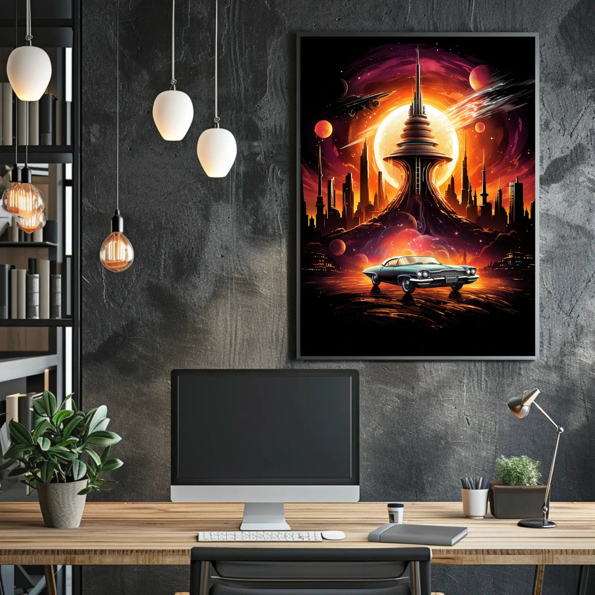 Retro Futurism Dreamscape Retro Poster