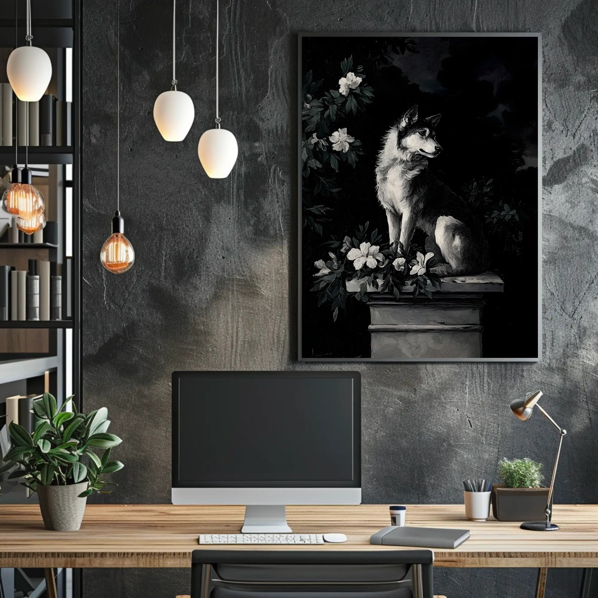 Majestic Husky in Nature Dog Breed Poster PosterGoat