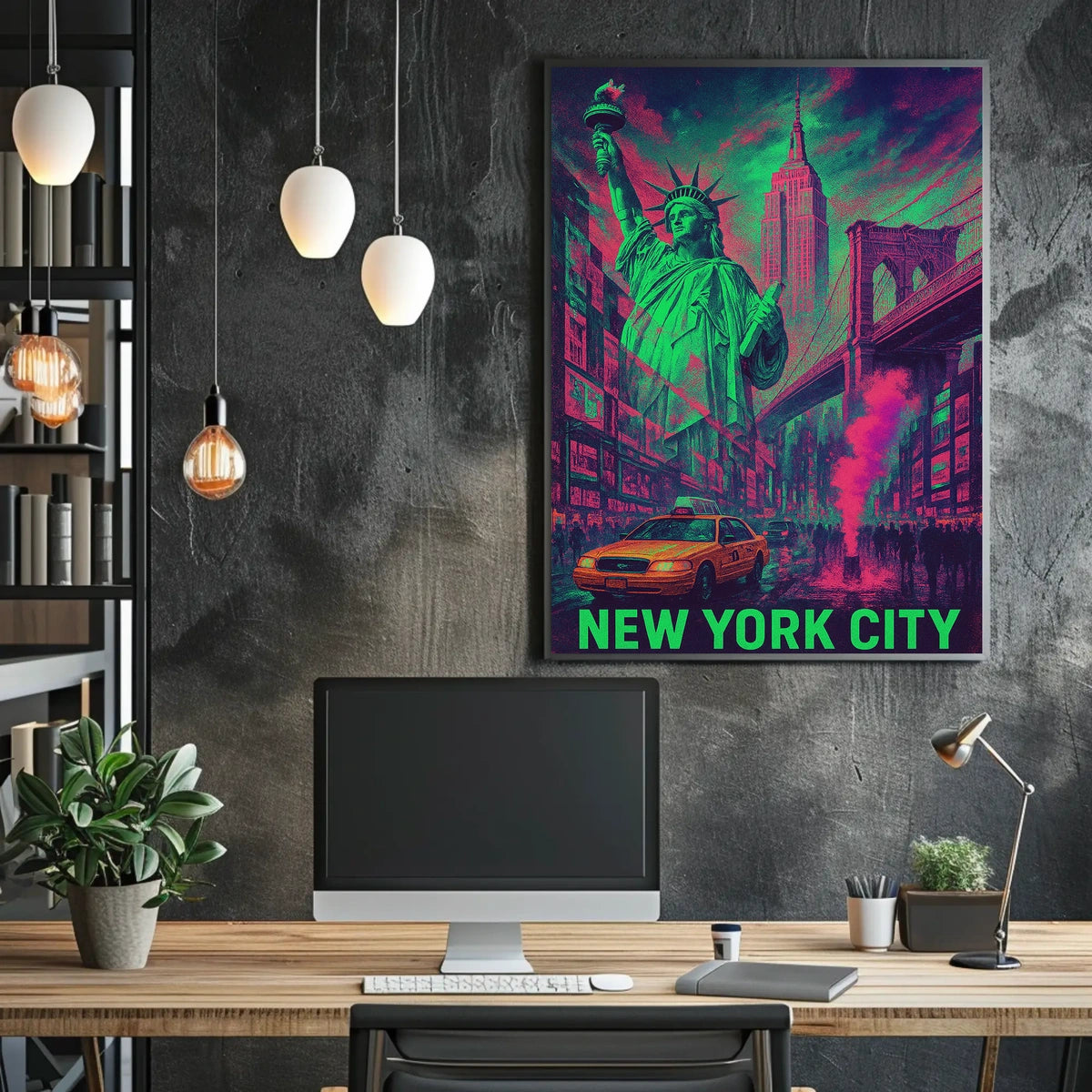 Neon New York City Poster