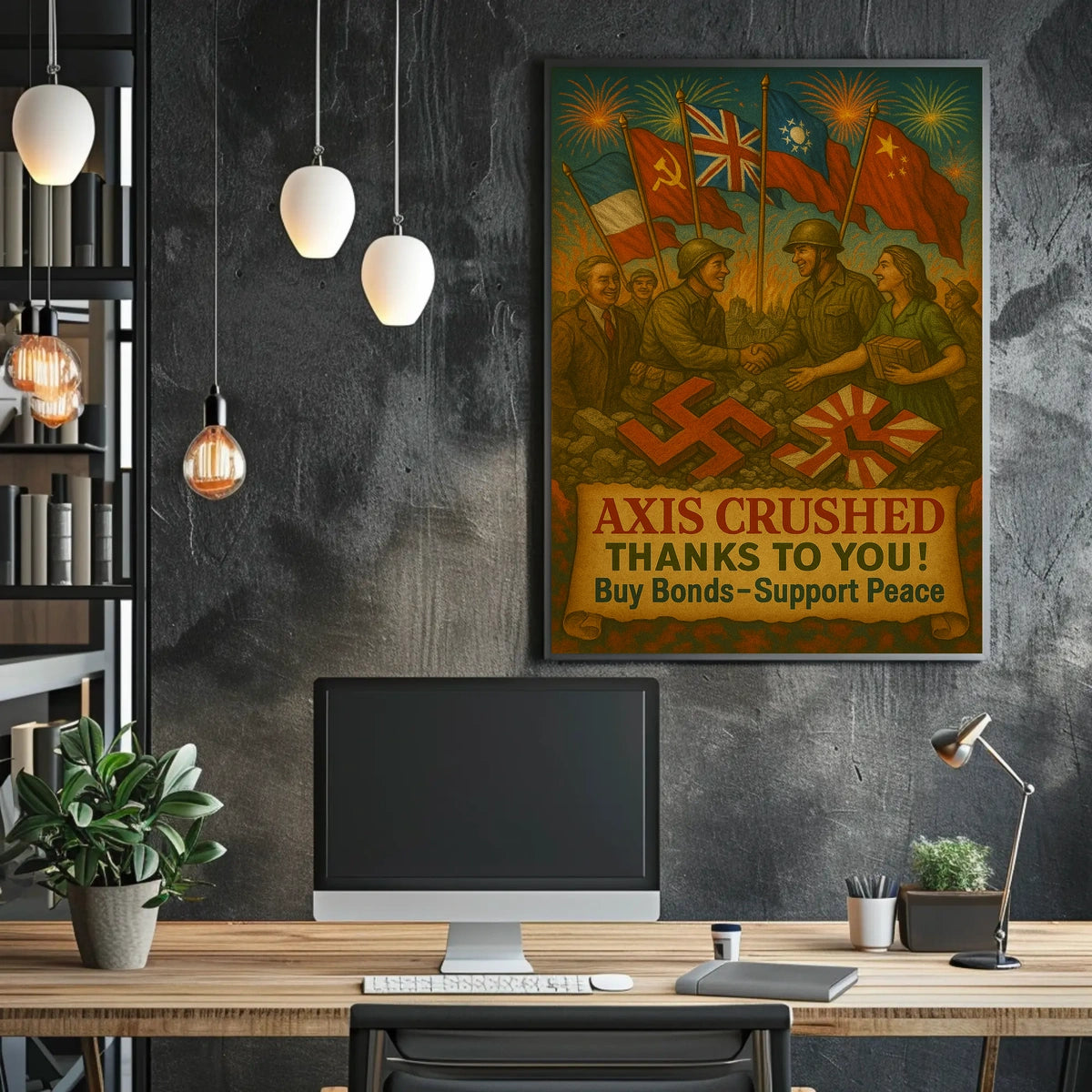 Axis Crushed Support Peace Poster