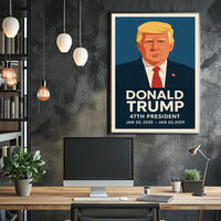 Donald Trump 47th President Iconic Scenic Portrait Vintage Inspired Wall Art Decor Lovers Poster