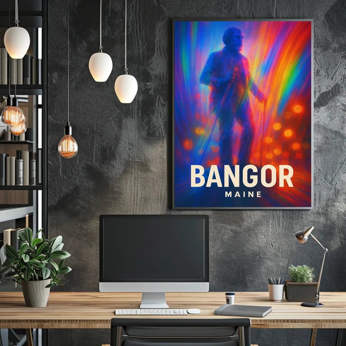 Bangor Maine Vibrant Tribute Wanderlust Poster