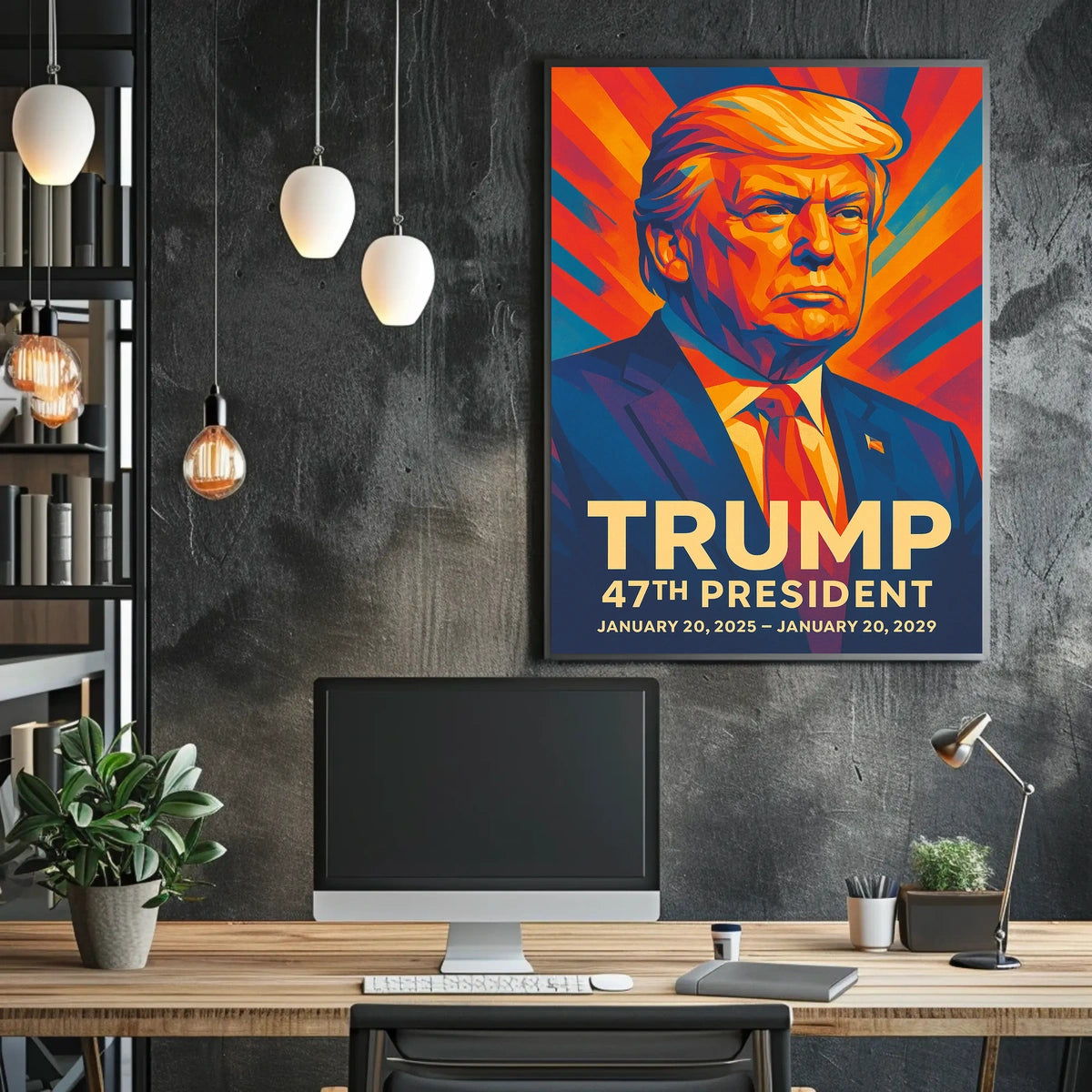 Trump 47th President Scenic Real World Landscape Art Style Decor Lovers Wanderlust Poster